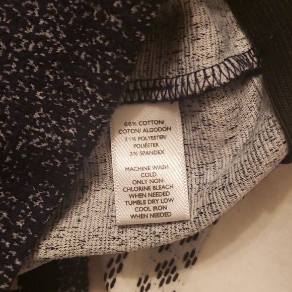 Loft L stretch pencil skirt blue black worn once - Picture 4 of 4